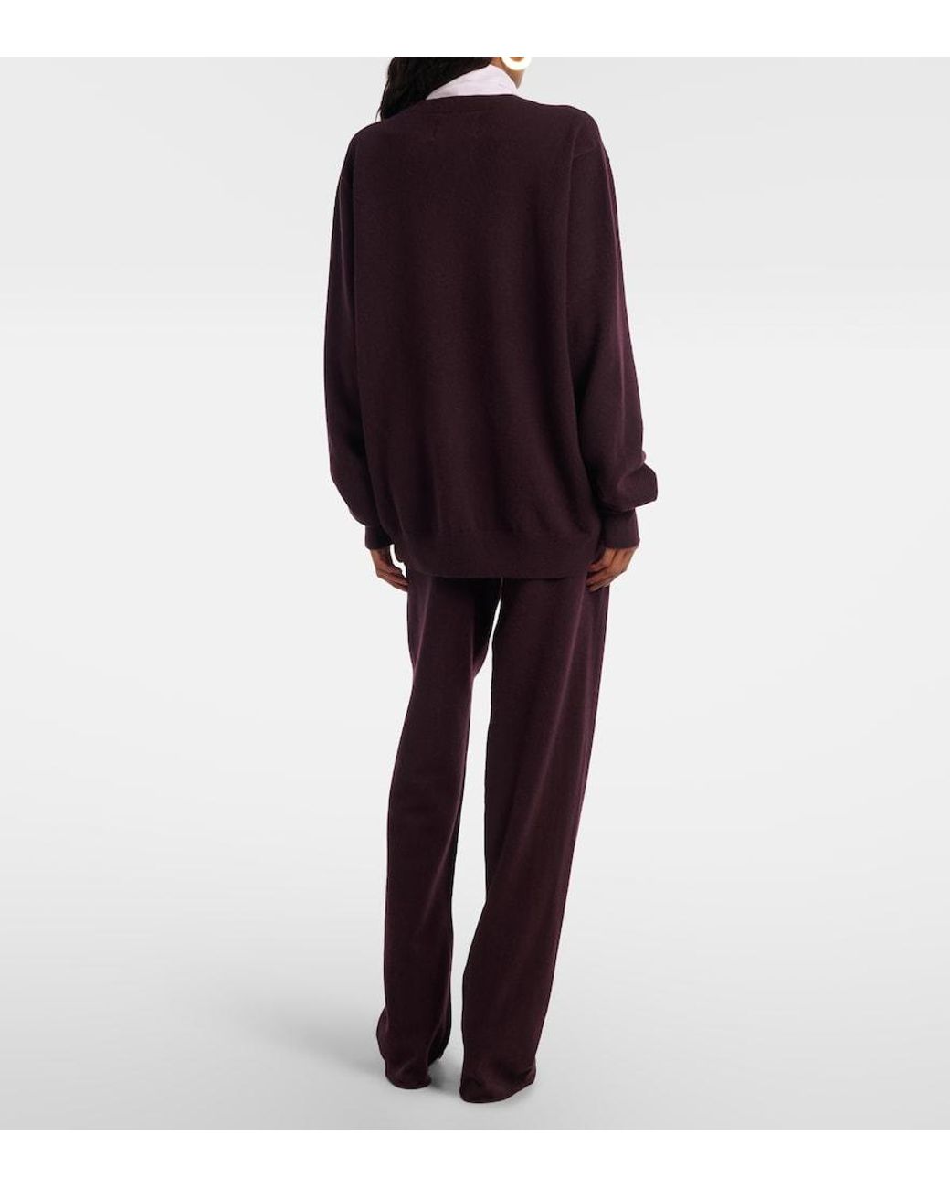 Extreme Cashmere Purple Rush Cashmere-Blend Straight Pants