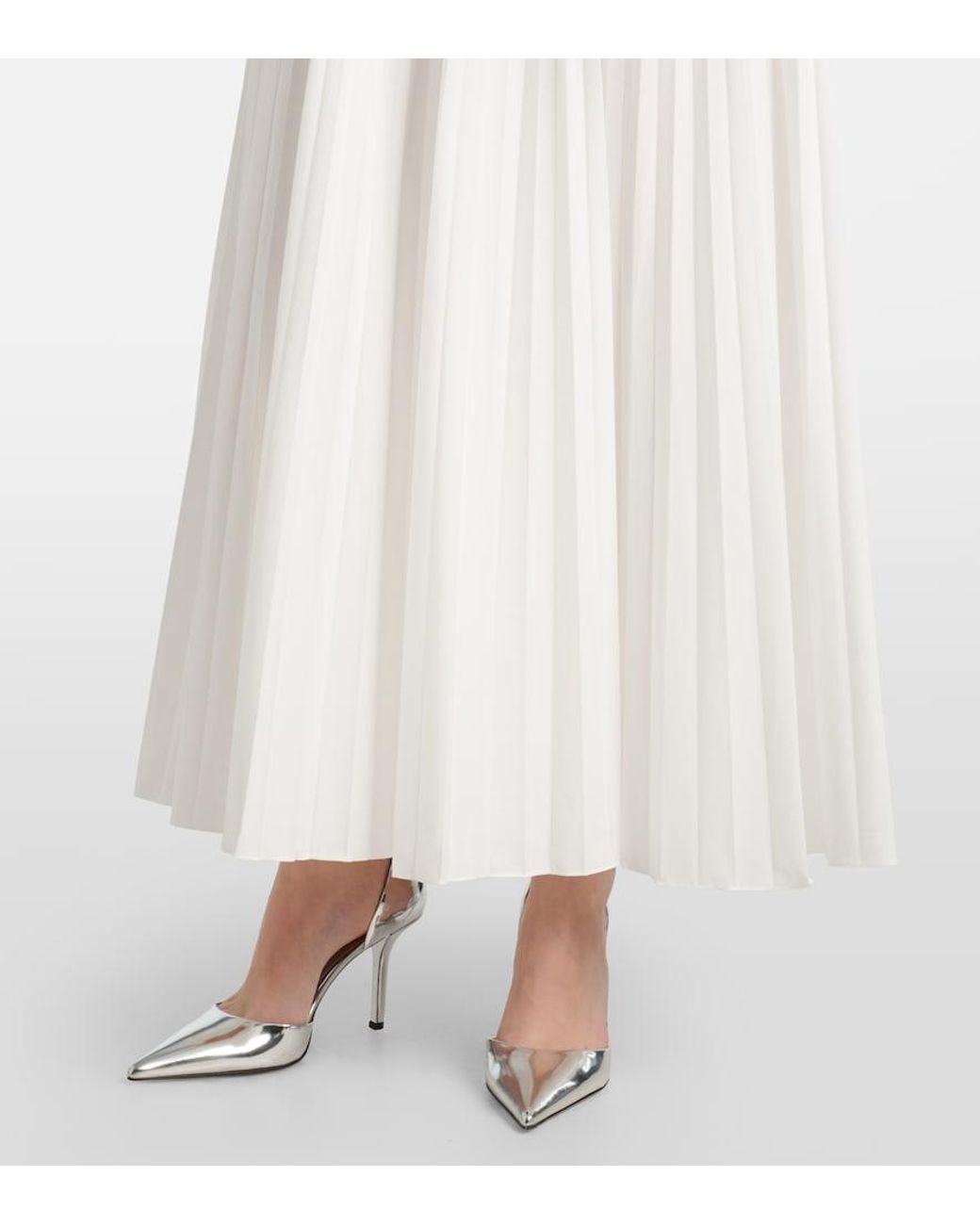 Jonathan Simkhai White Arie Strapless Cotton-Blend Midi Dress