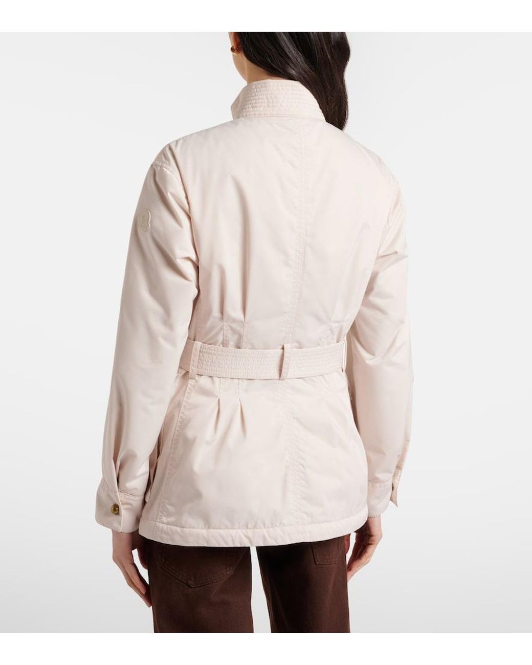 Moncler Natural Maitake Leather-Trimmed Jacket