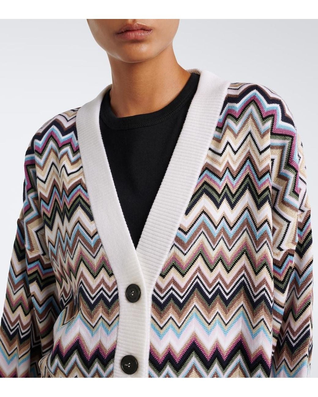 Missoni White Zigzag Cardigan