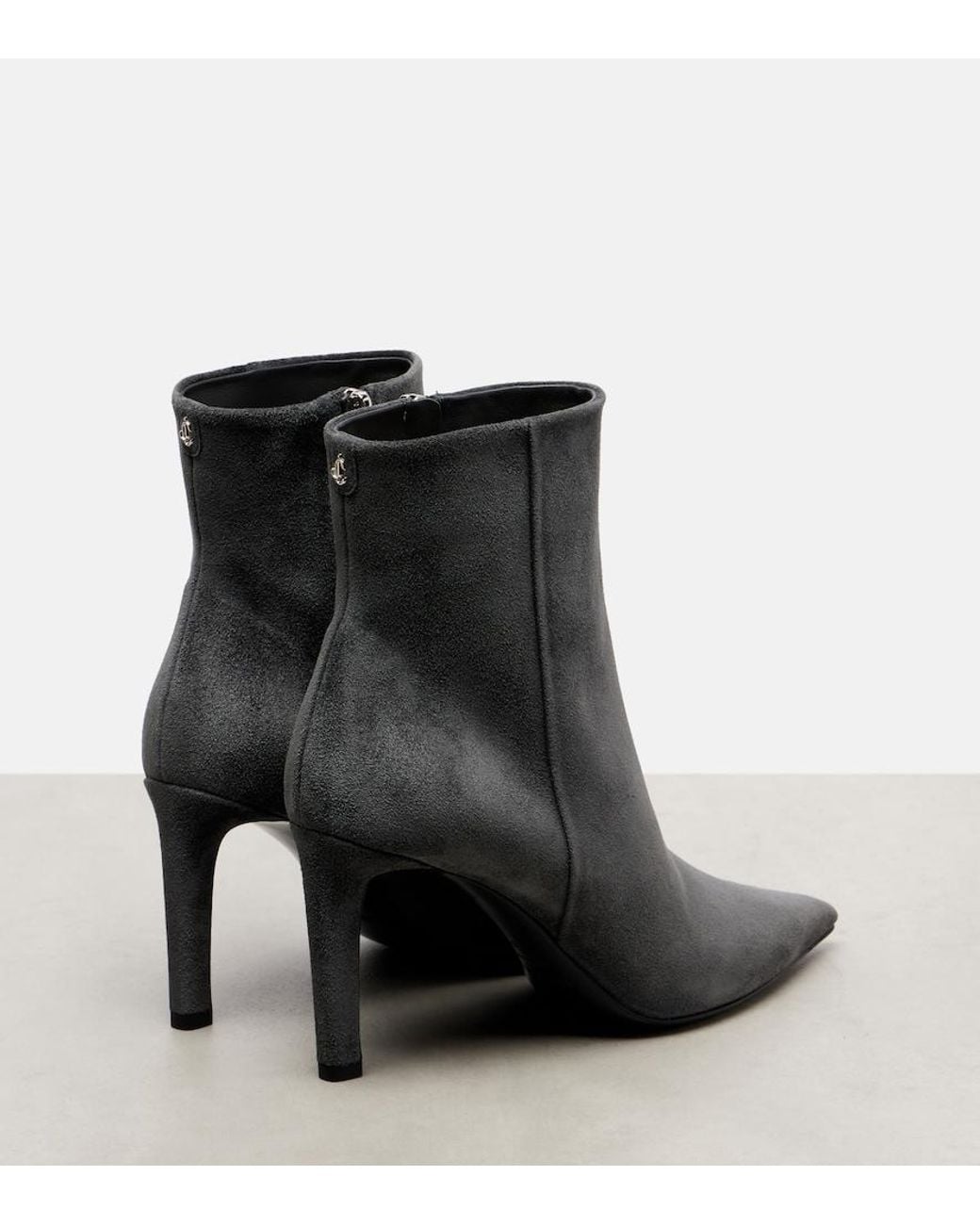 Jimmy Choo Black Frankie 85 Suede Ankle Boots