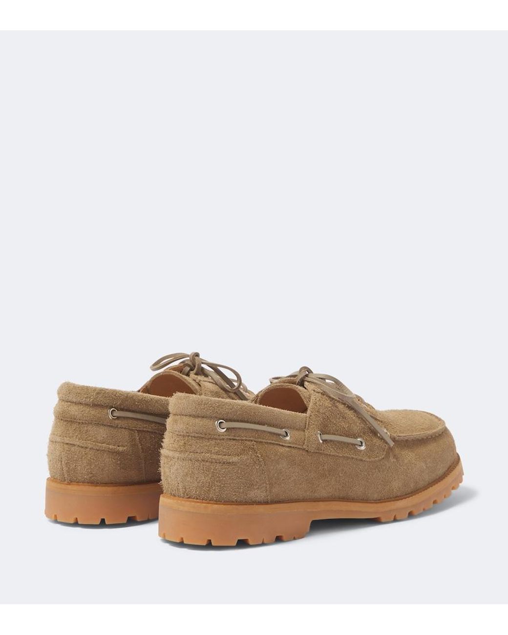 Studio Nicholson Natural Guston Suede Boat Shoes for men