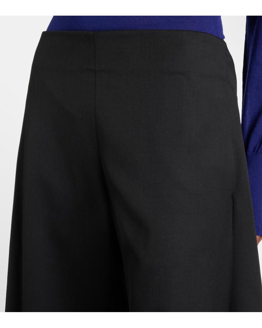 Alaïa Black Wool Grain De Poudre Balloon Pants