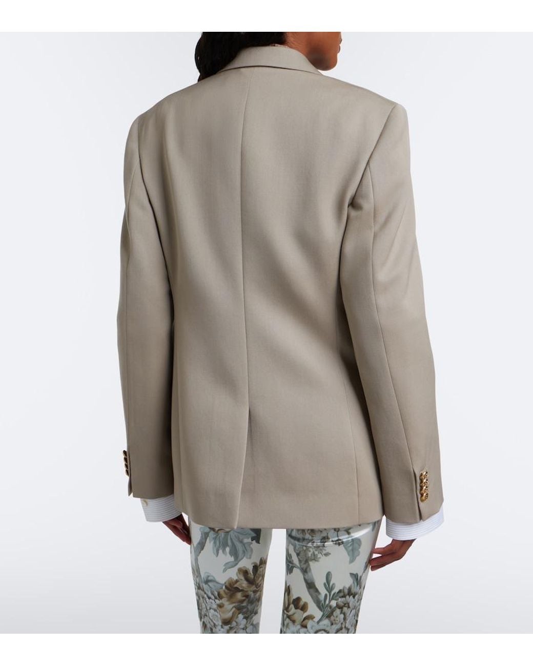 Acne Natural Layered Wool Blazer