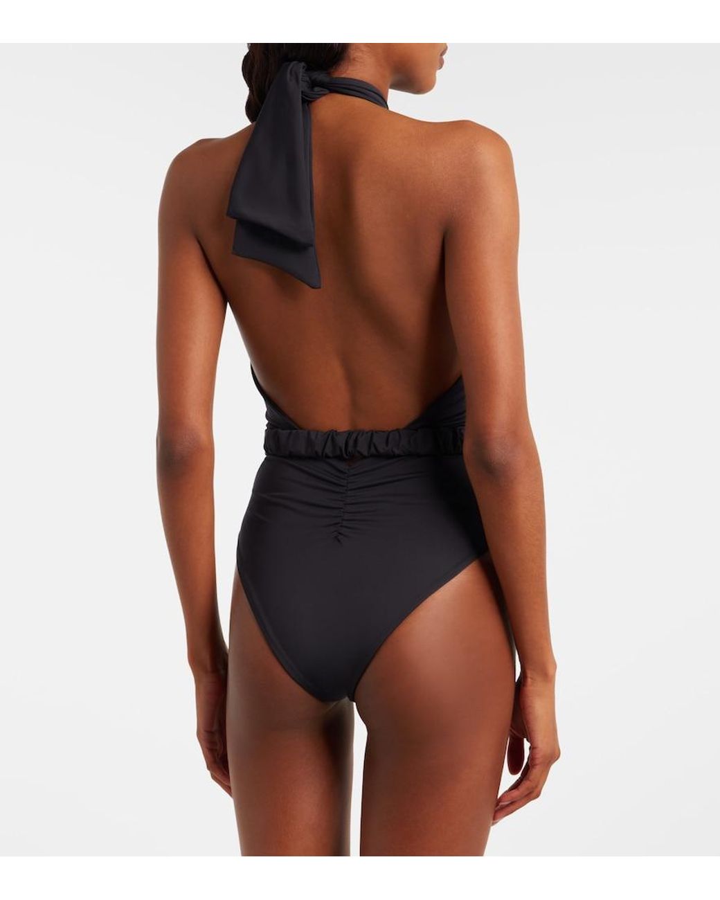 Johanna Ortiz Blue Halterneck Swimsuit