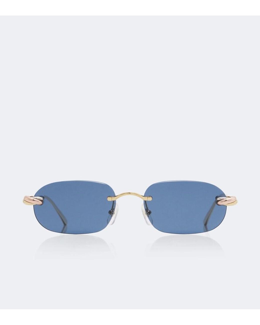 Cartier Blue Trinity De Cartier Rectangular Sunglasses