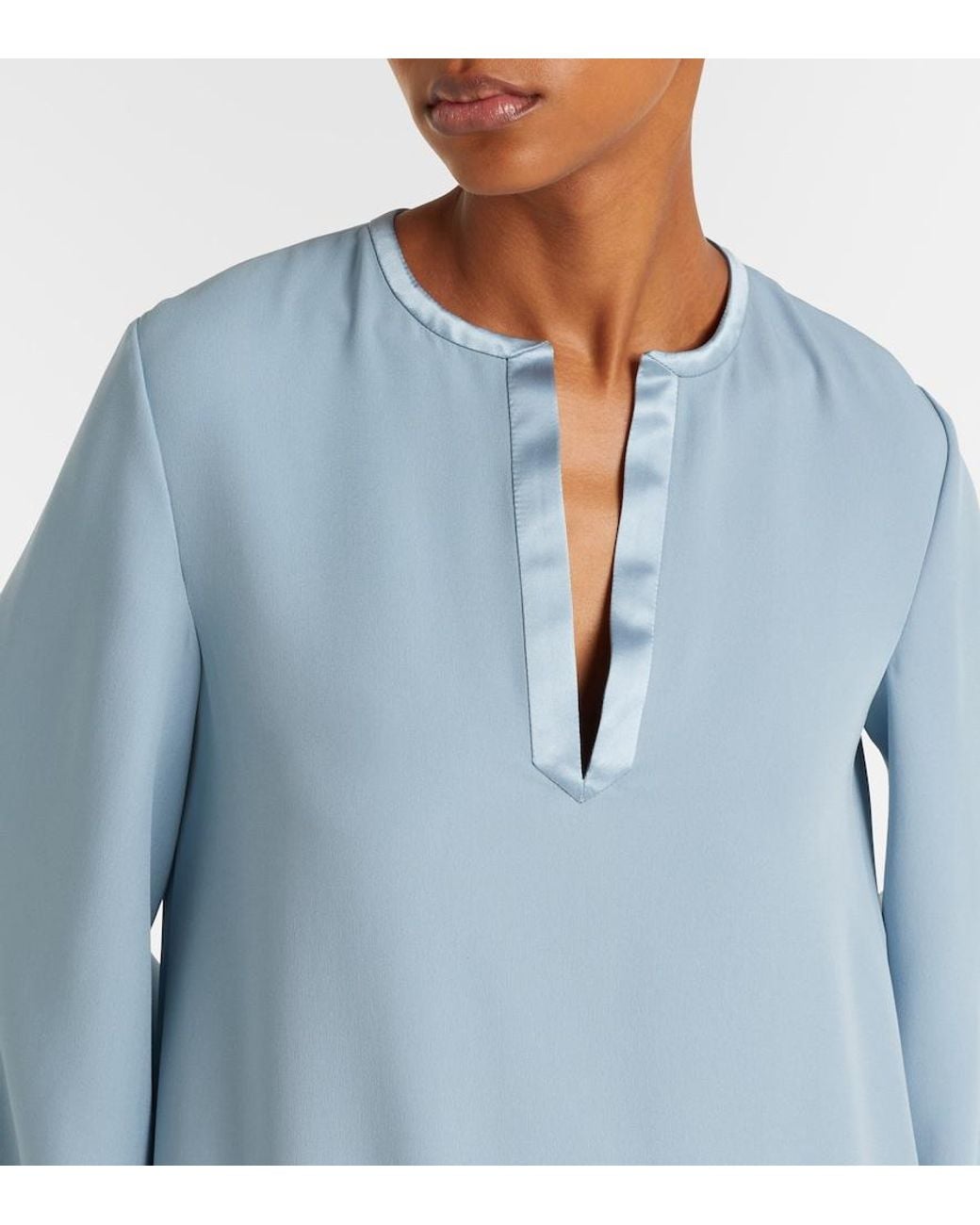 Valentino Garavani Blue Vgold Silk Maxi Dress
