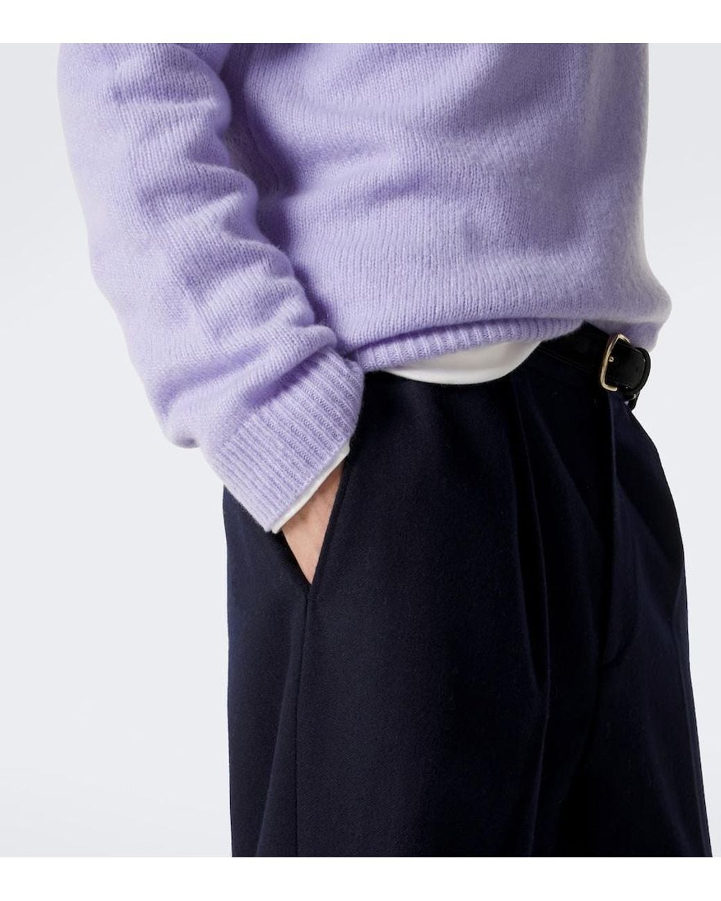 Lisa Yang Purple Baxter Cashmere And Silk Sweater for men