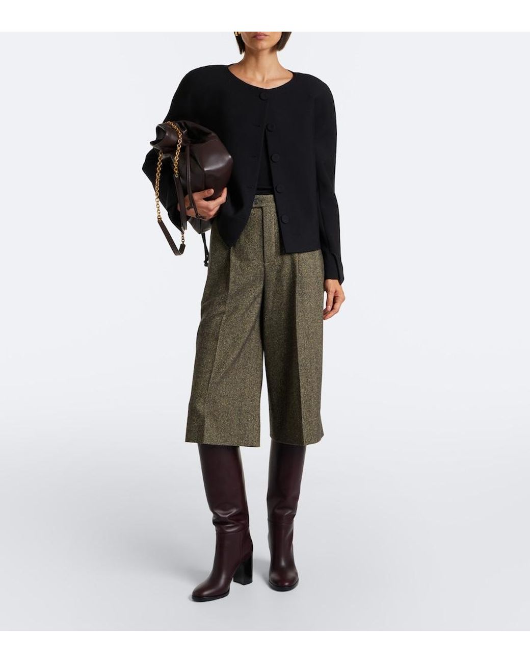Gianvito Rossi Black Santiago Leather Knee-High Boots