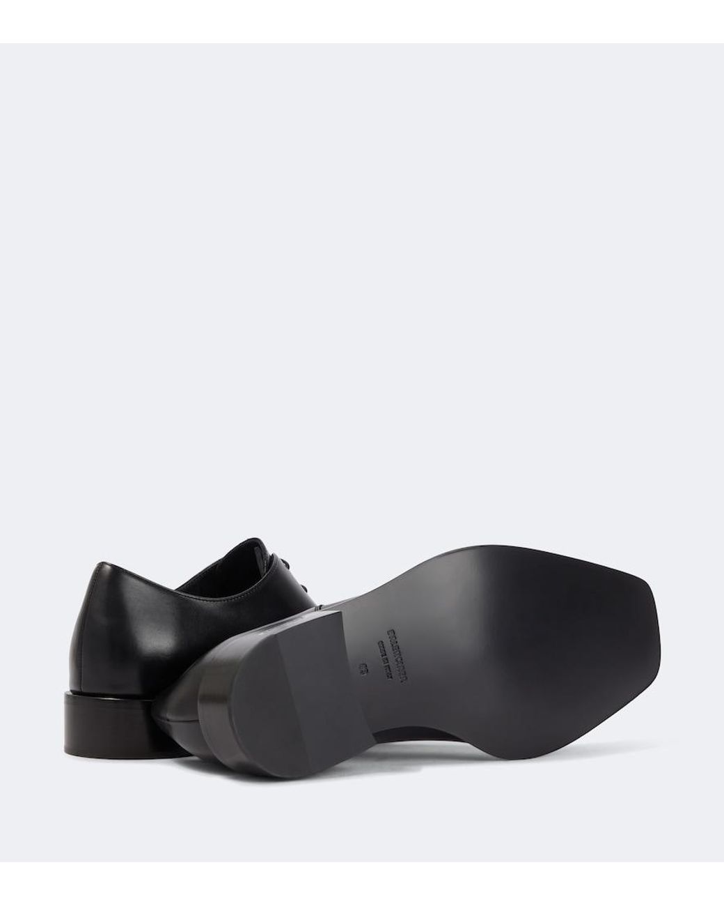 Balenciaga Black Concorde Leather Derby Shoes for men