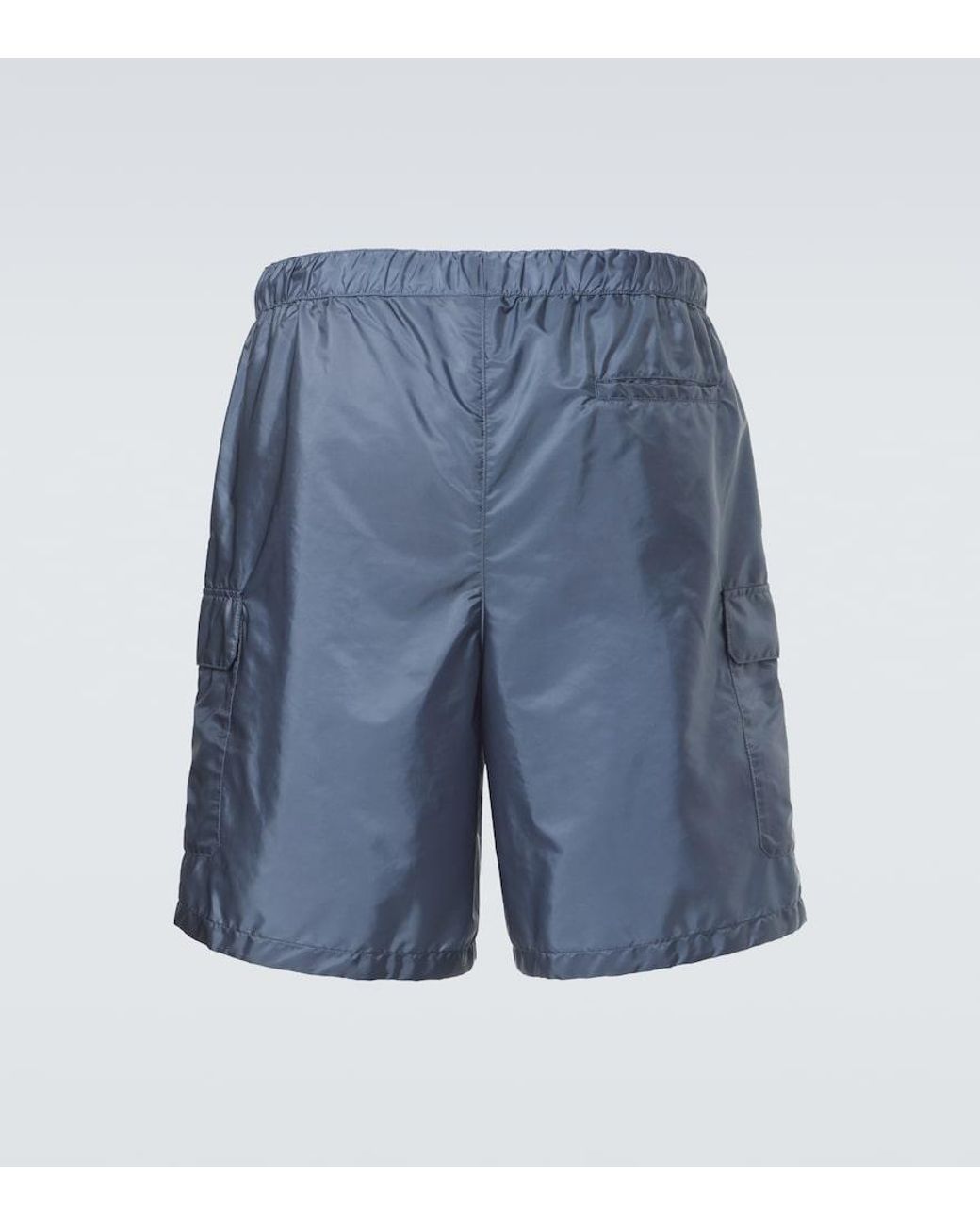 Prada Blue Re-Nylon Swim Trunks for men