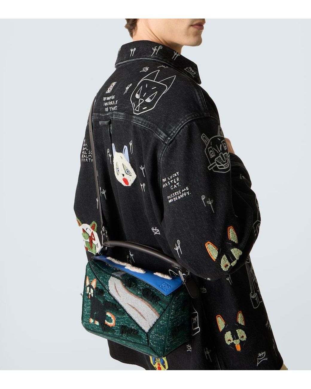 Loewe X Louis Wain Tote Bag Futurist Cat Puzzle in Black für Herren