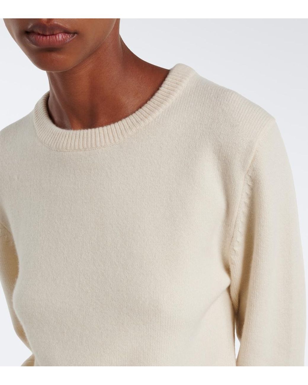 Extreme Cashmere White N°430 Jeanne Cashmere-Blend Sweater