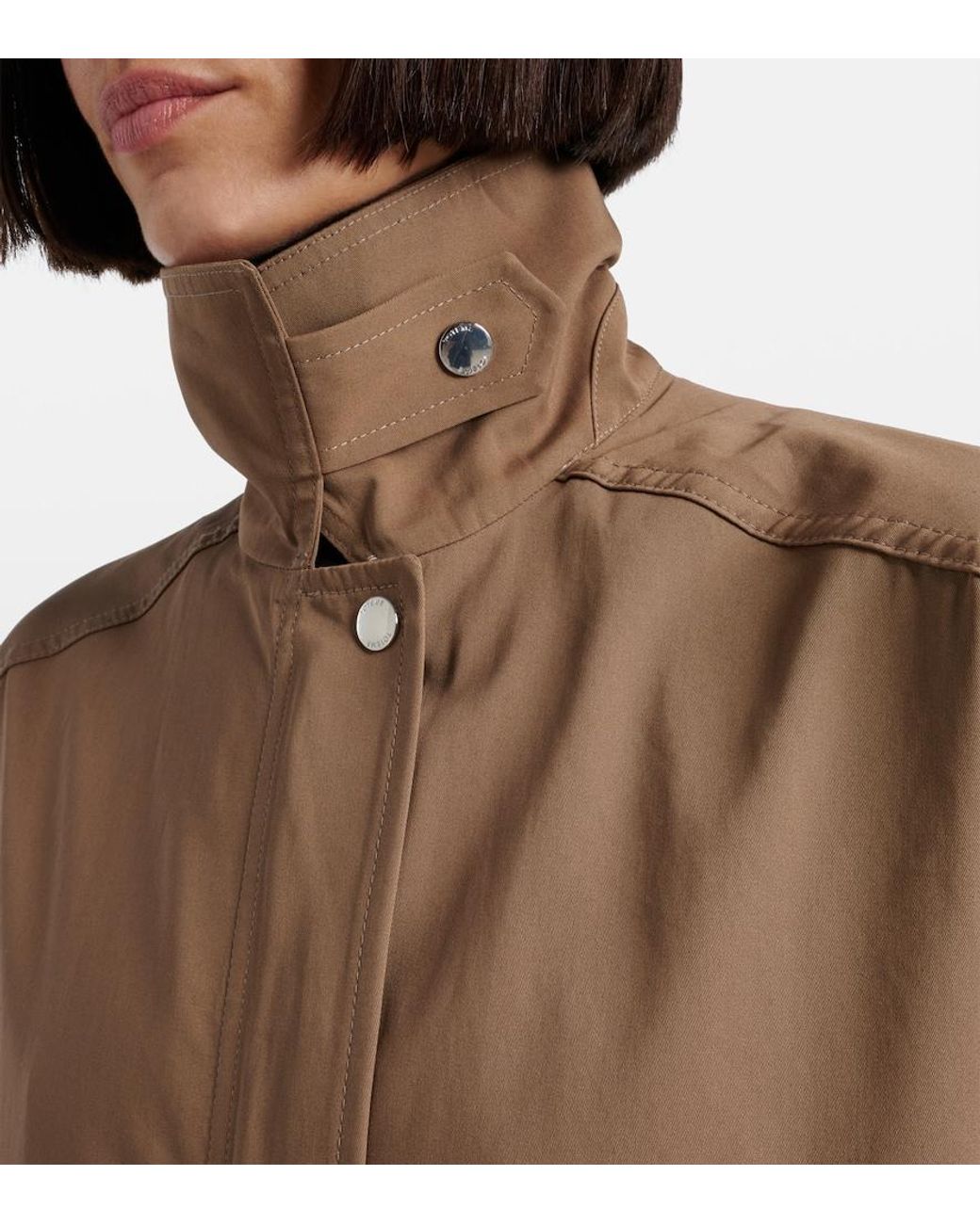 Totême Brown Oversized Cotton Jacket
