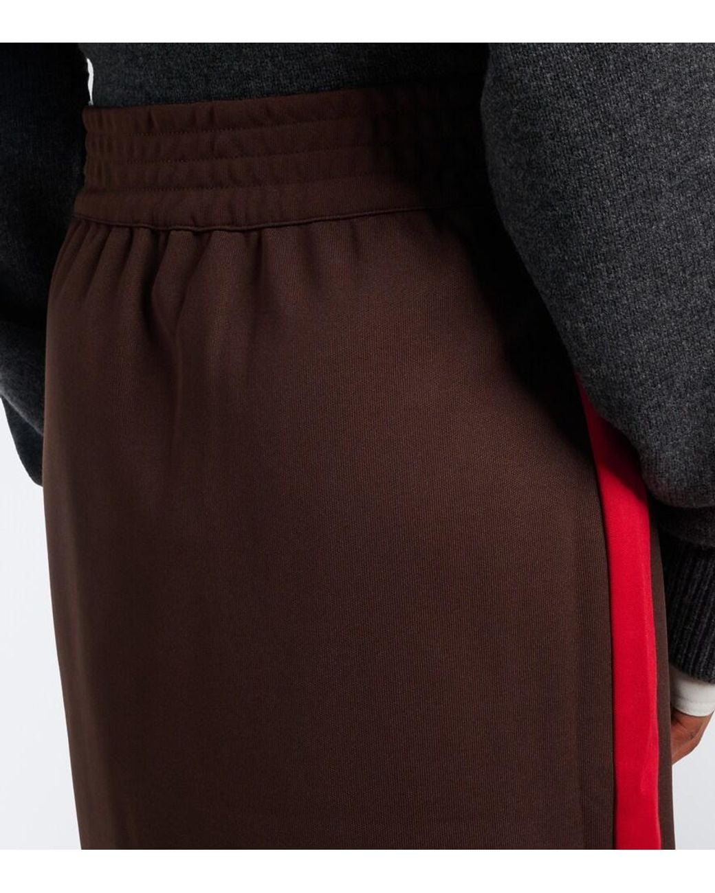 Coperni Brown Jersey Midi Skirt