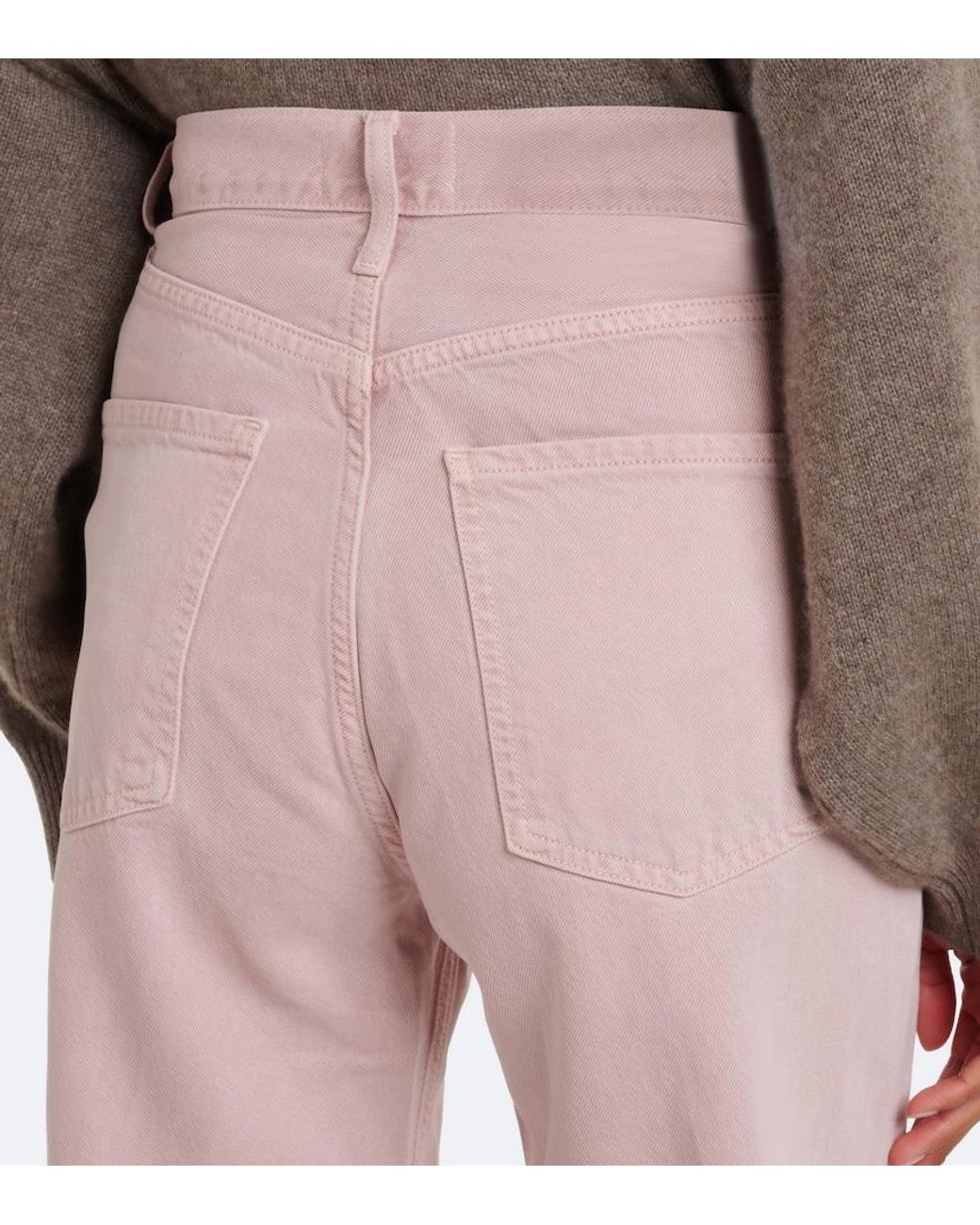 Agolde Pink Ren Wide-Leg Jeans
