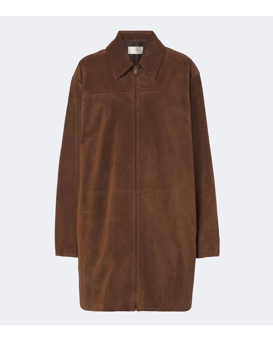 The Row Brown Dakara Suede Coat