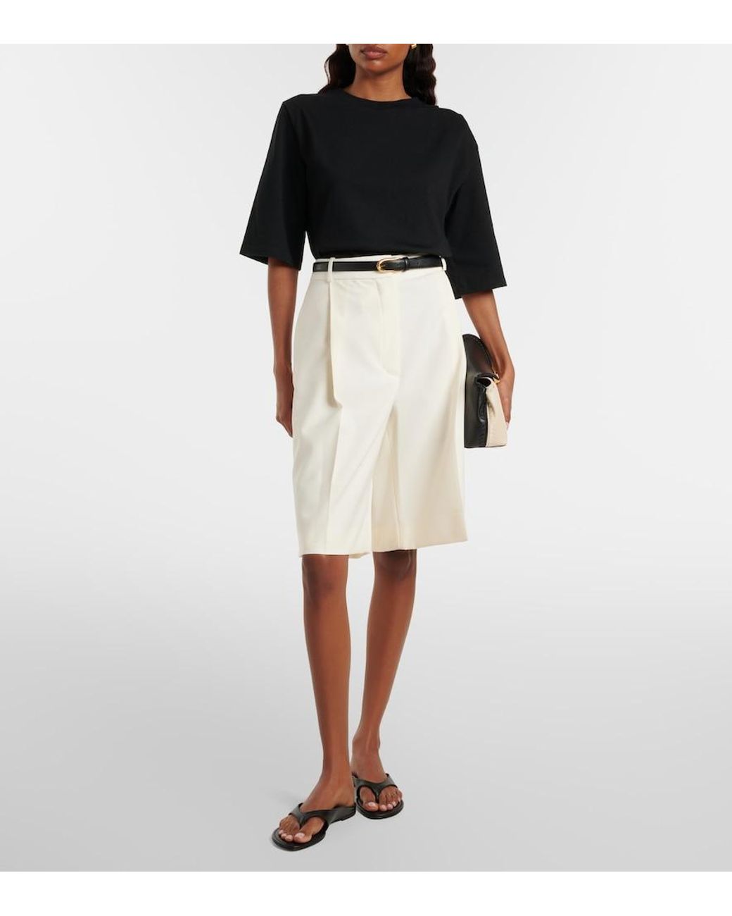 Rohe White Virgin Wool Bermuda Shorts