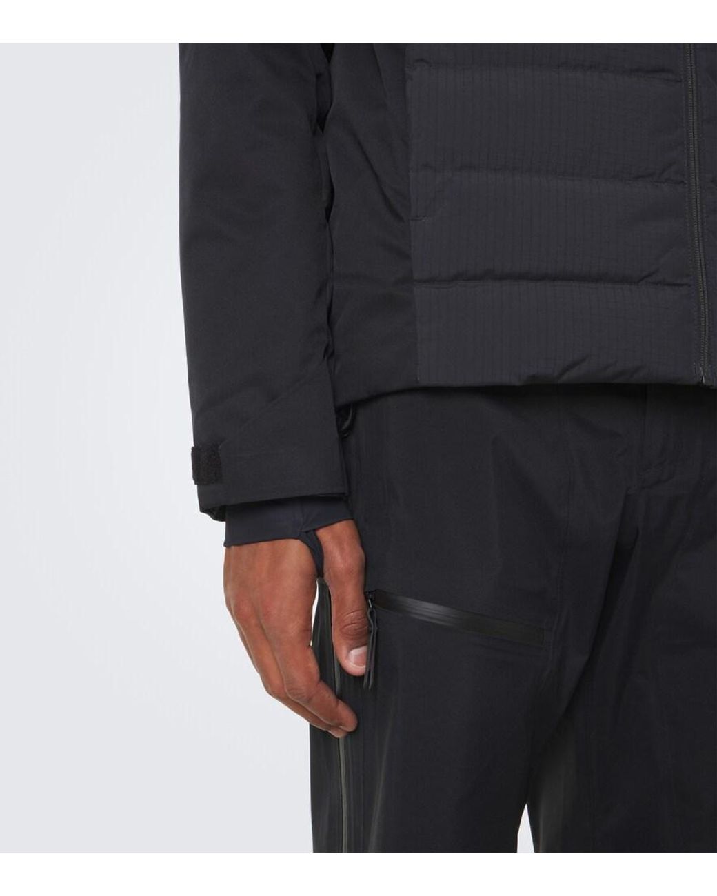Peak Performance Black Shred Hooded Down Ski Jacket for men