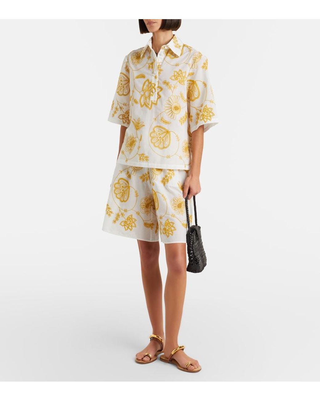 Eres Metallic Izana Embroidered Cotton-Blend Shirt