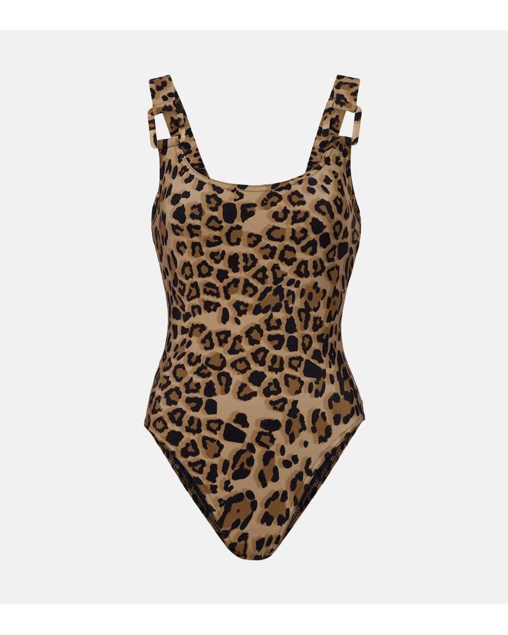 Karla Colletto Brown Izzy Leopard-Print Swimsuit