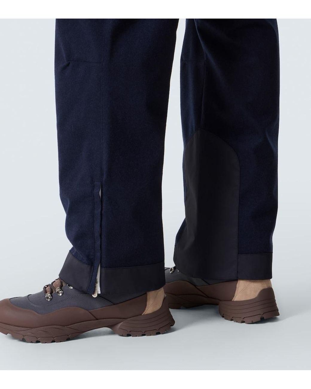 Brunello Cucinelli Blue Wool Ski Pants for men