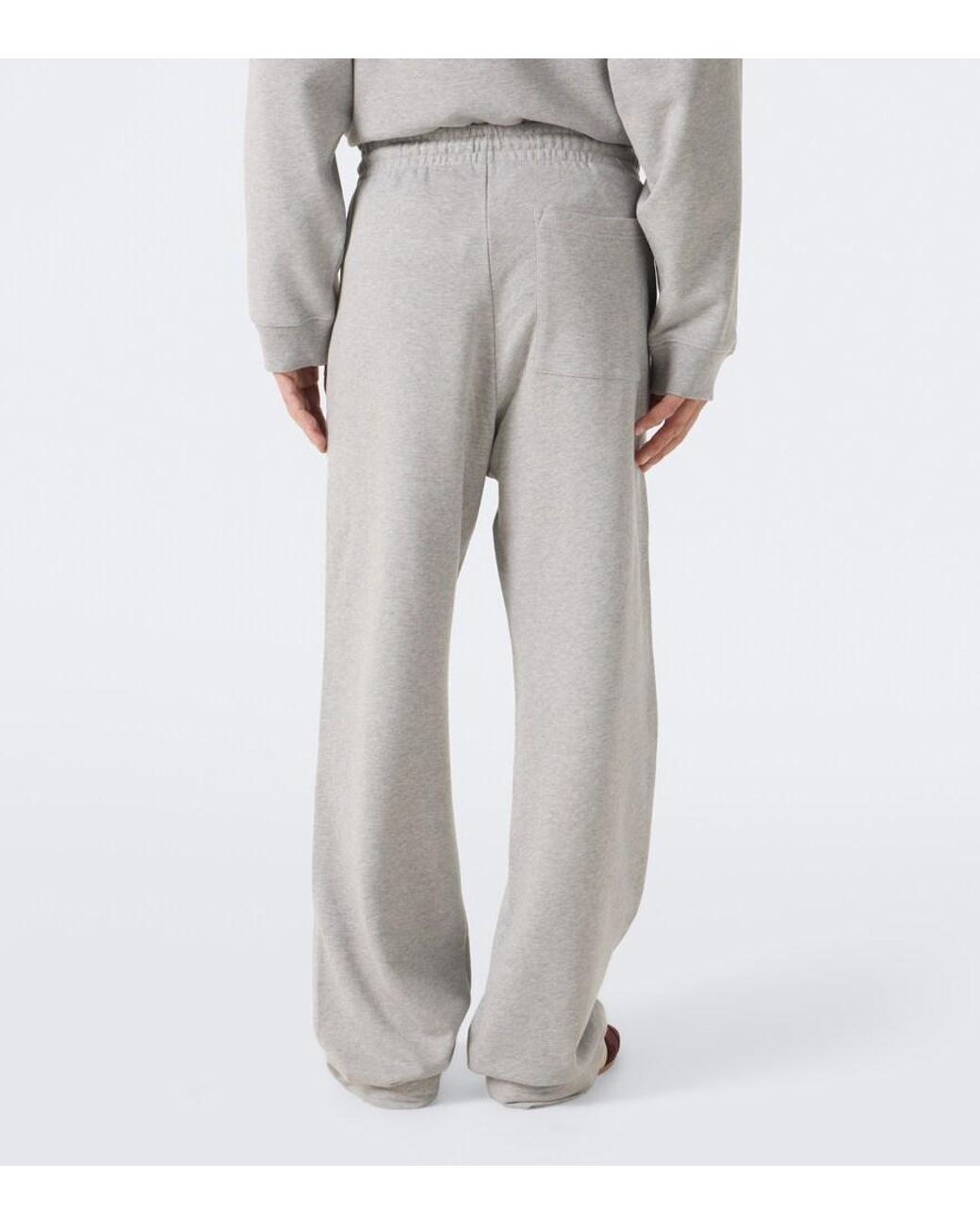 Dries Van Noten Gray Cotton Jersey Sweatpants for men