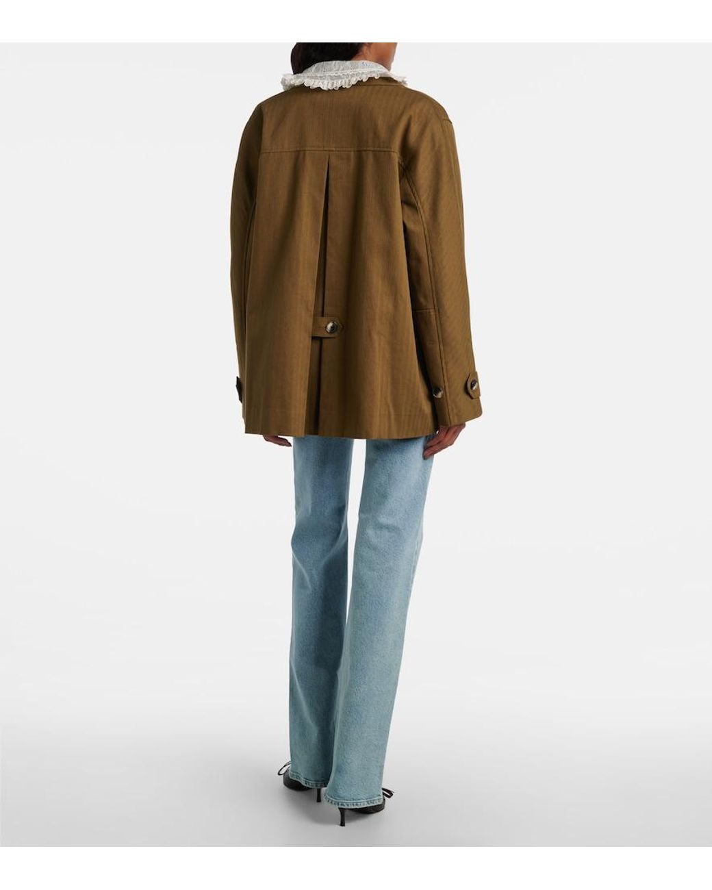 FRAME Blue Arrow High-Rise Bootcut Jeans
