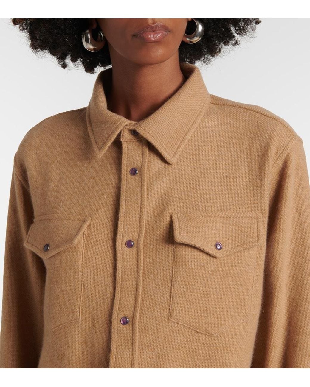 God's True Cashmere Natural Bronze Cashmere Shirt