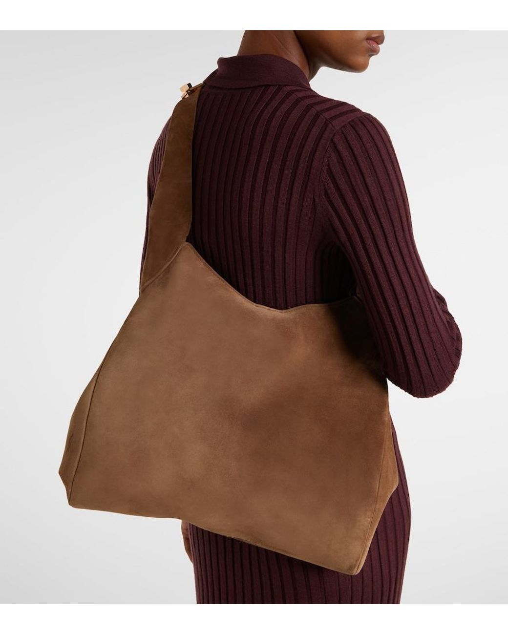 Gabriela Hearst Brown Small Suede Tote Bag
