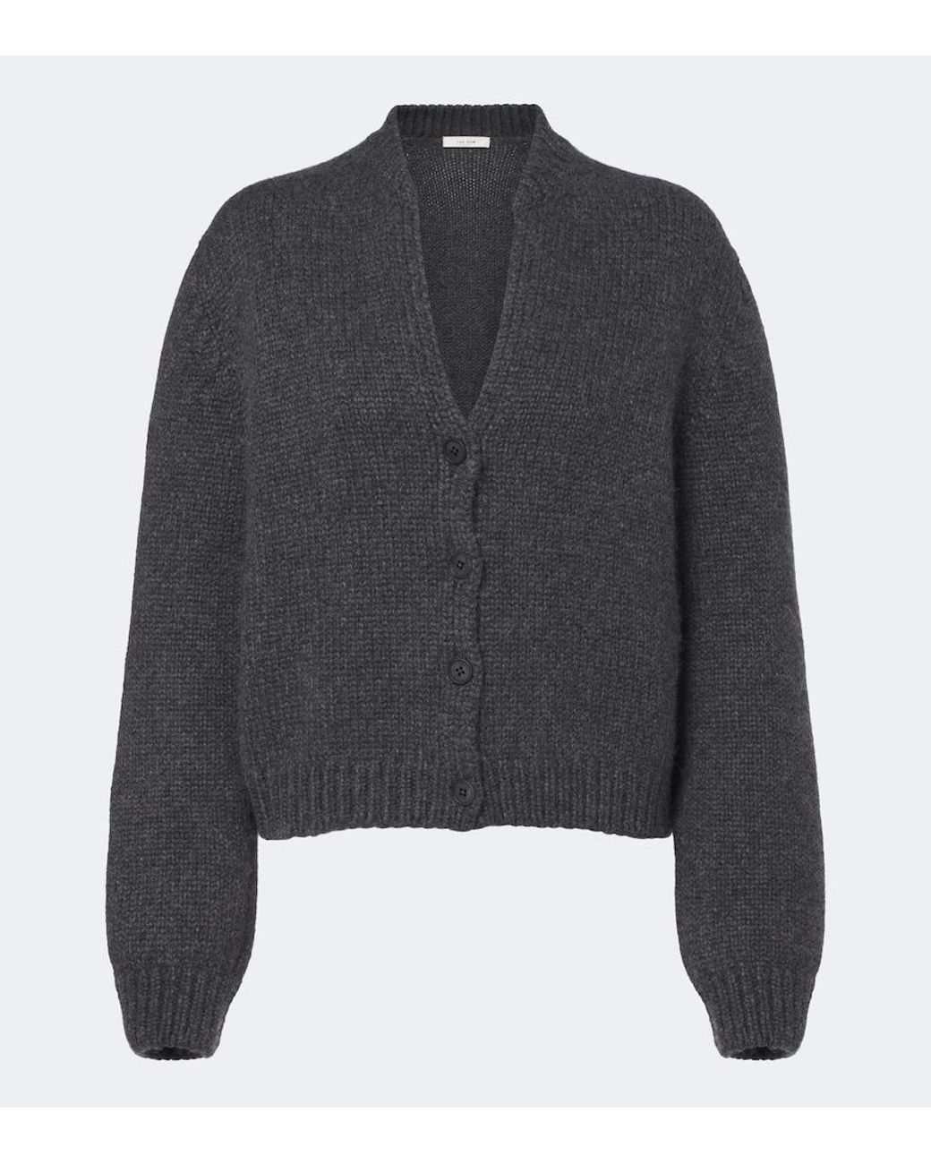 The Row Black Poynta Cashmere Cardigan
