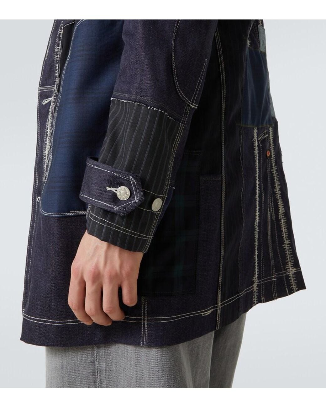 Junya Watanabe Blue X Levi's Patchwork Jacket for men