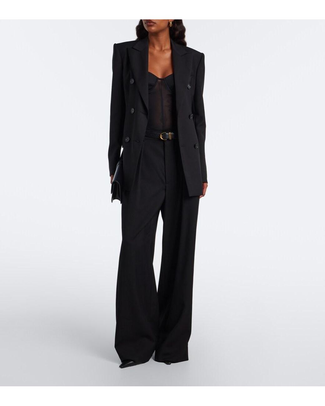 Alex Perry Black Sheer Bodysuit