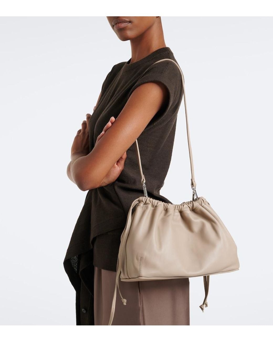 A.Emery Natural Tobey Leather Clutch