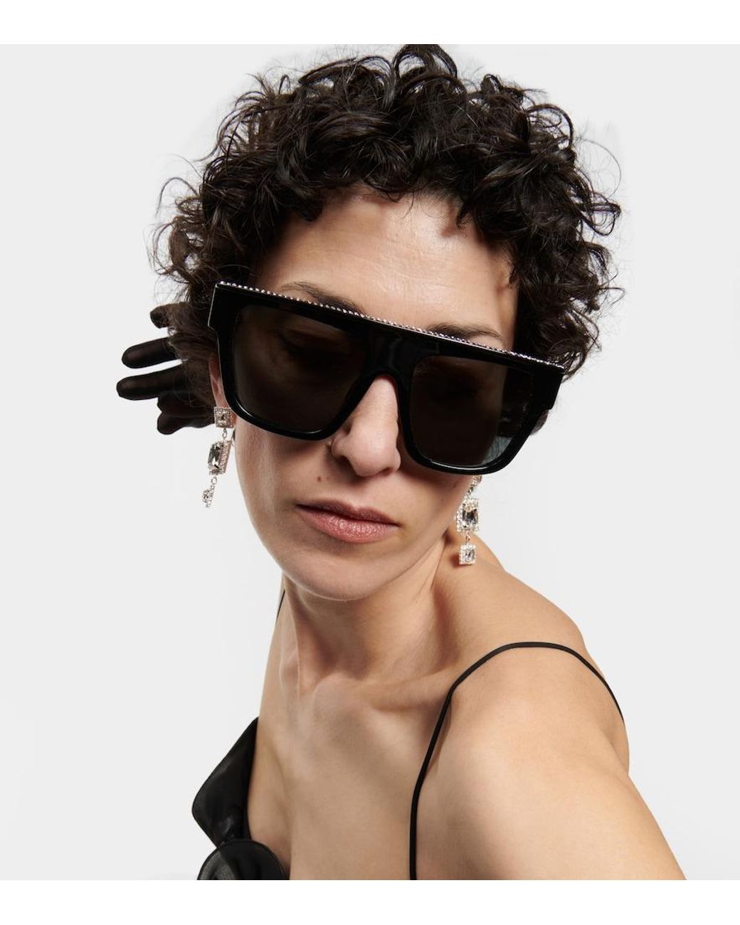 Magda Butrym Gray Square Sunglasses