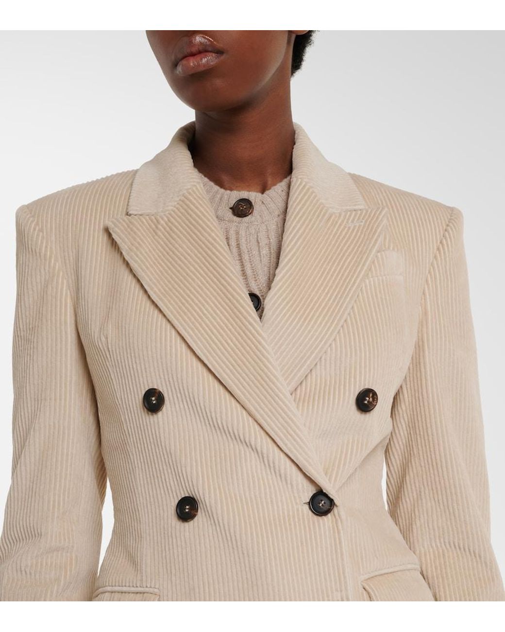 Brunello Cucinelli Natural Cotton Corduroy Blazer