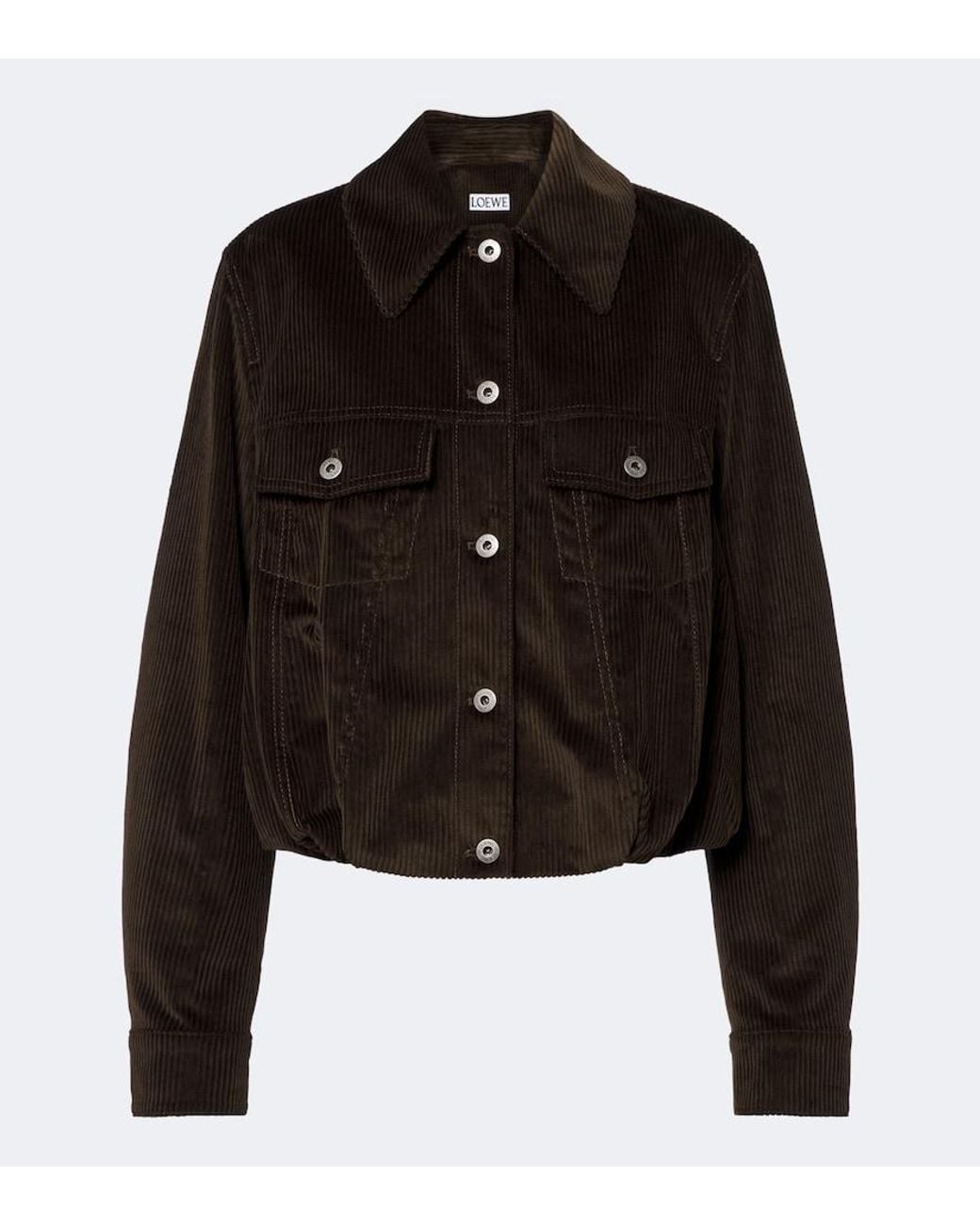 Chaqueta De Pana De Algodon Loewe de color Black
