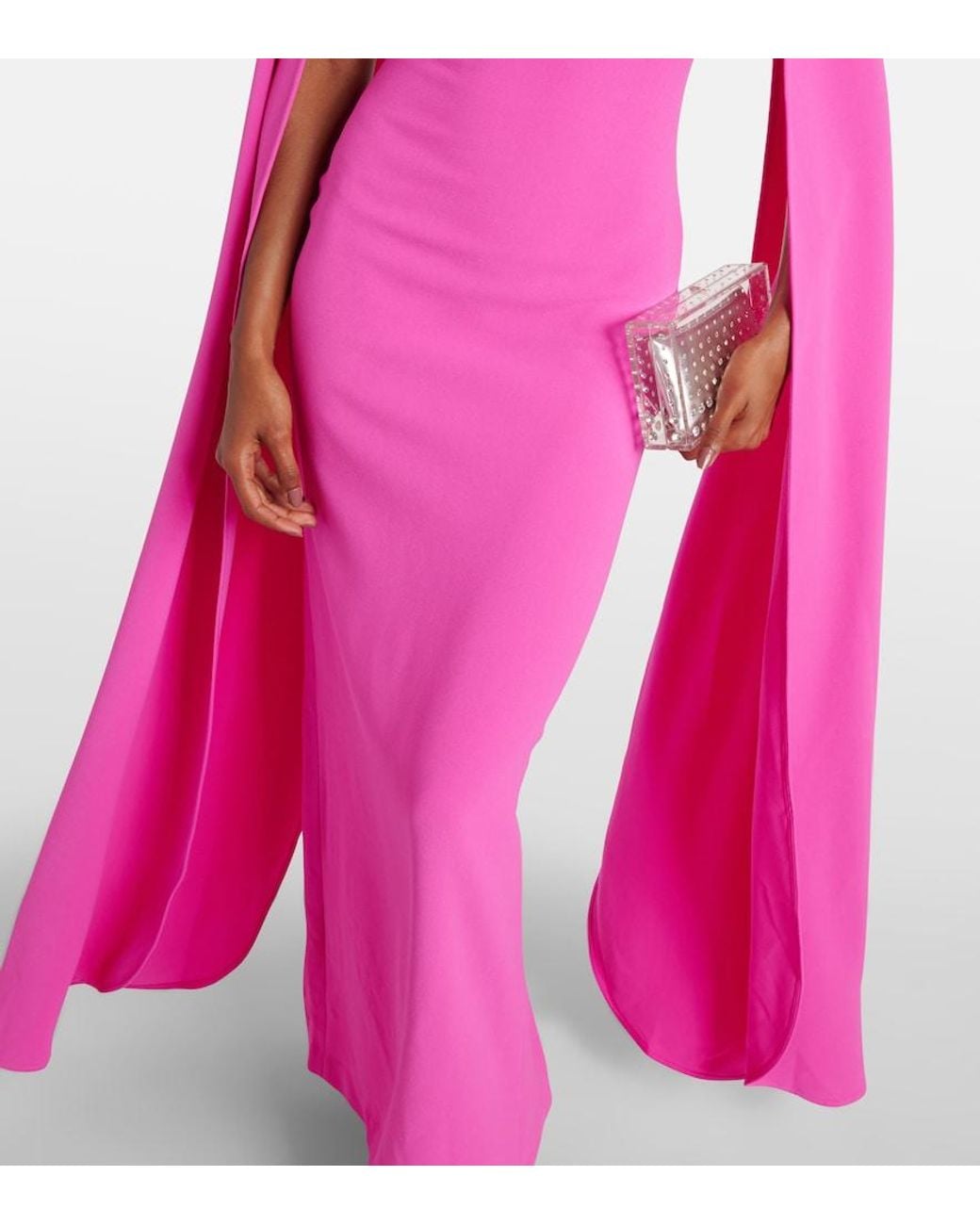Solace London Pink Sadie Crepe Gown