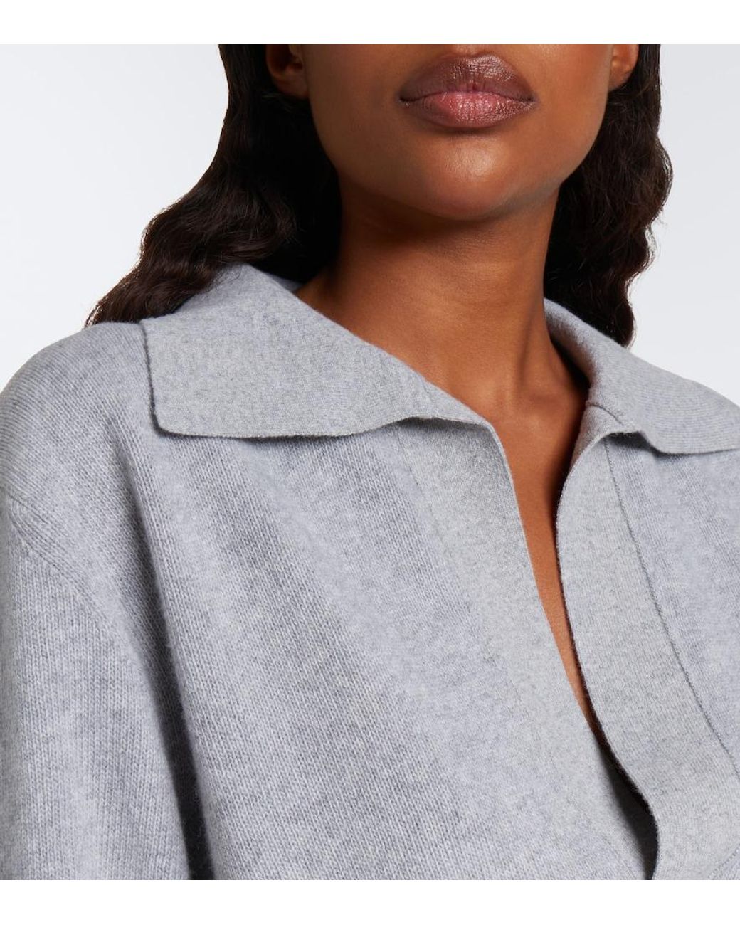 Victoria Beckham Gray Genevieve Wool And Cashmere Sweater