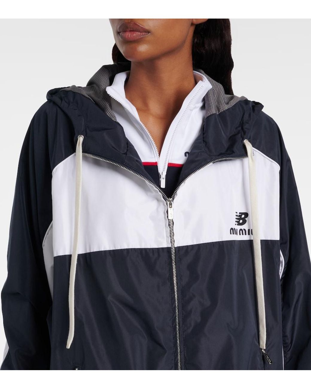 Miu Miu Blue X New Balance Poplin Track Jacket