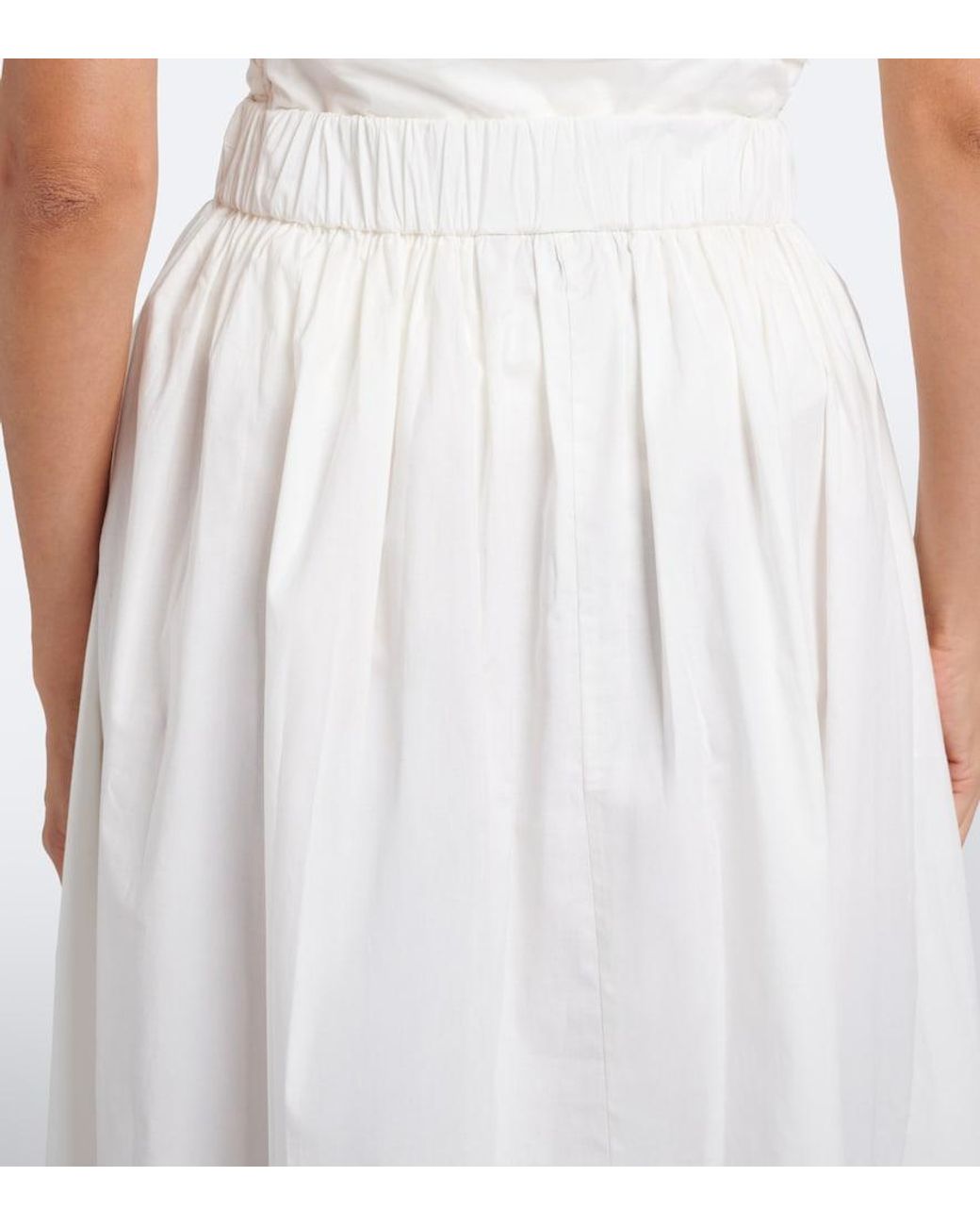 Adriana Degreas White Cotton Maxi Skirt