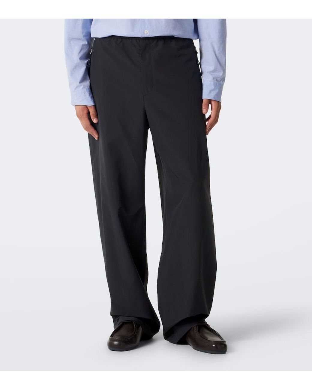 Jil Sander Blue Technical Wide-Leg Pants for men