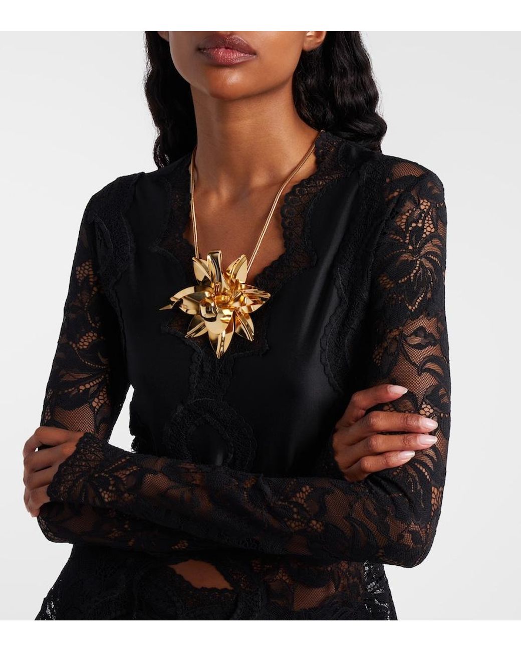 Rabanne Metallic Brass Necklace