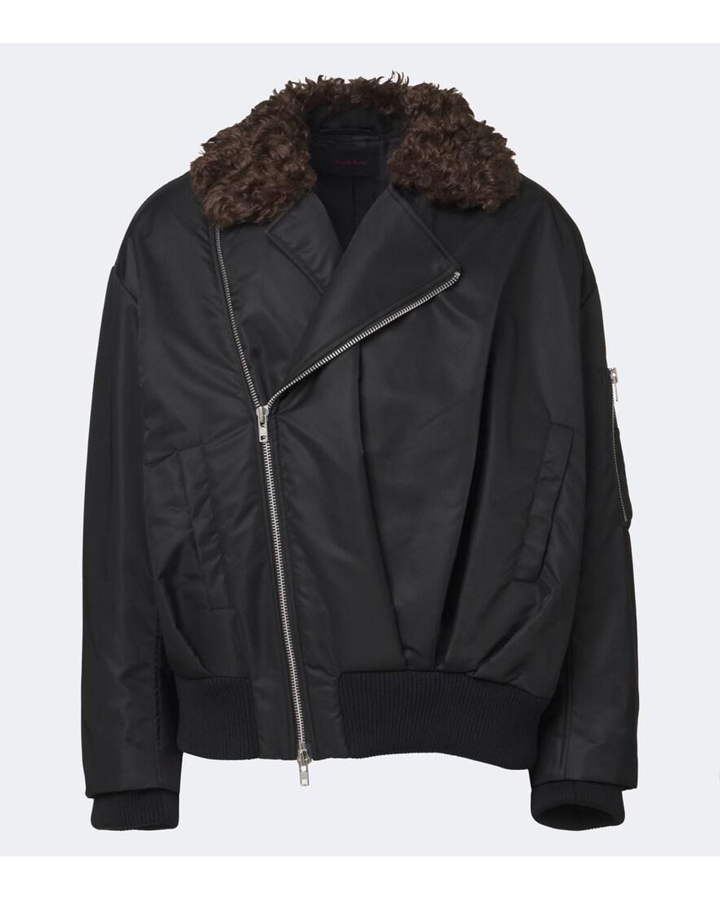 Simone Rocha Black Asymmetric Blouson Jacket for men
