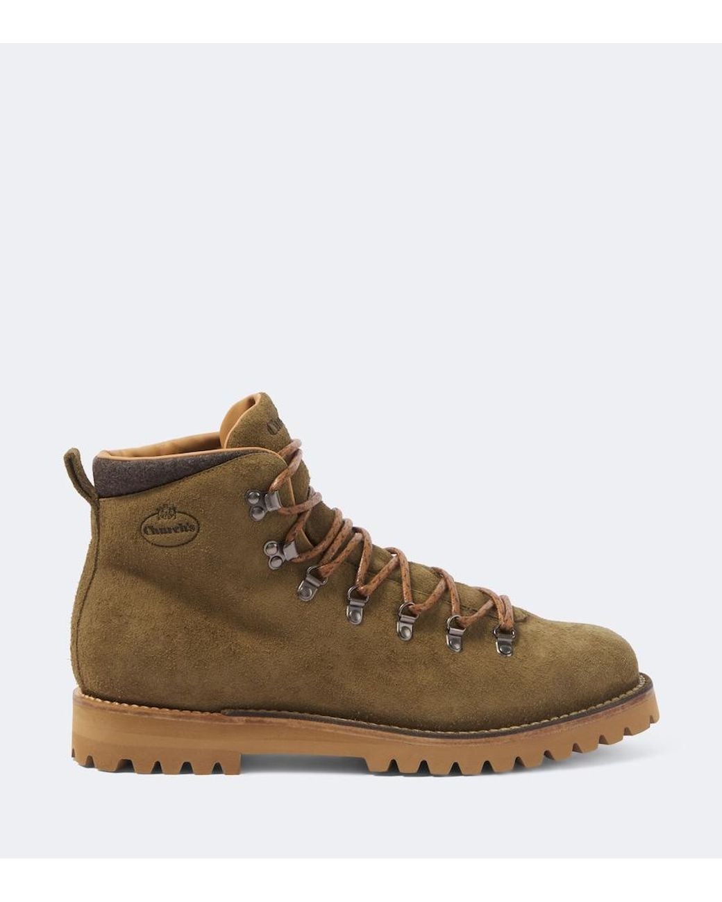 Church's Brown Poulton Suede Lace-Up Boots for men