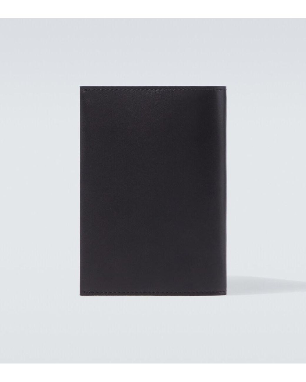 The Row Black Leather Passport Holder for men