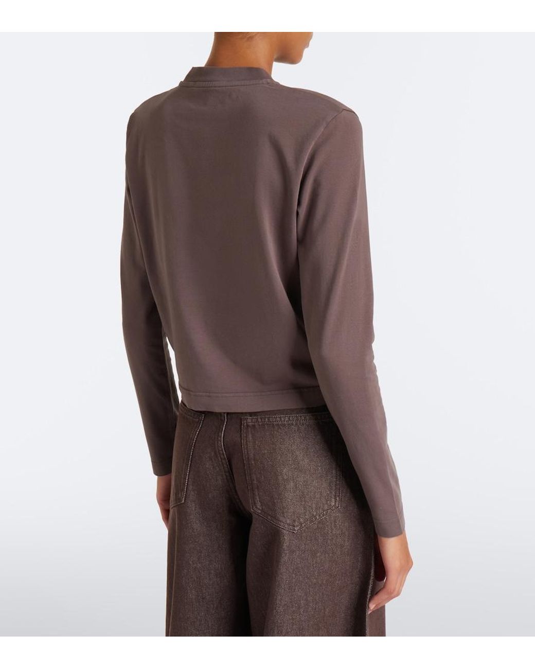Jacquemus Brown Gros Grain Cotton-Blend Jersey T-Shirt