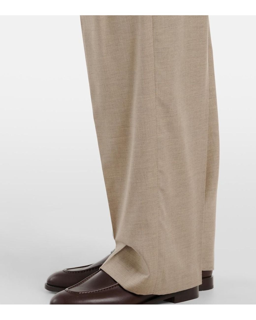 Frankie Shop Natural Gelso Wide-Leg Pants