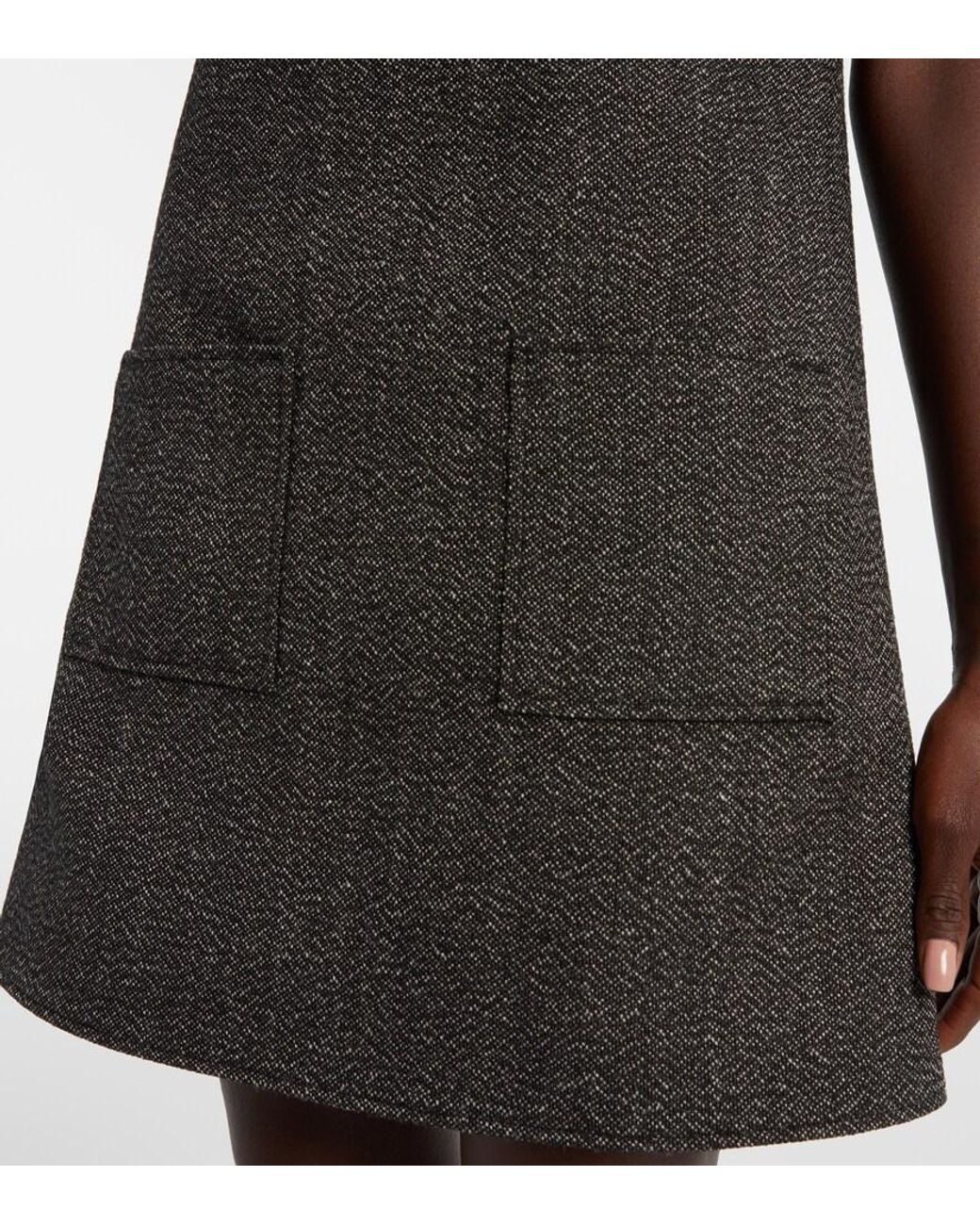 Courreges Black Heritage Wool Minidress