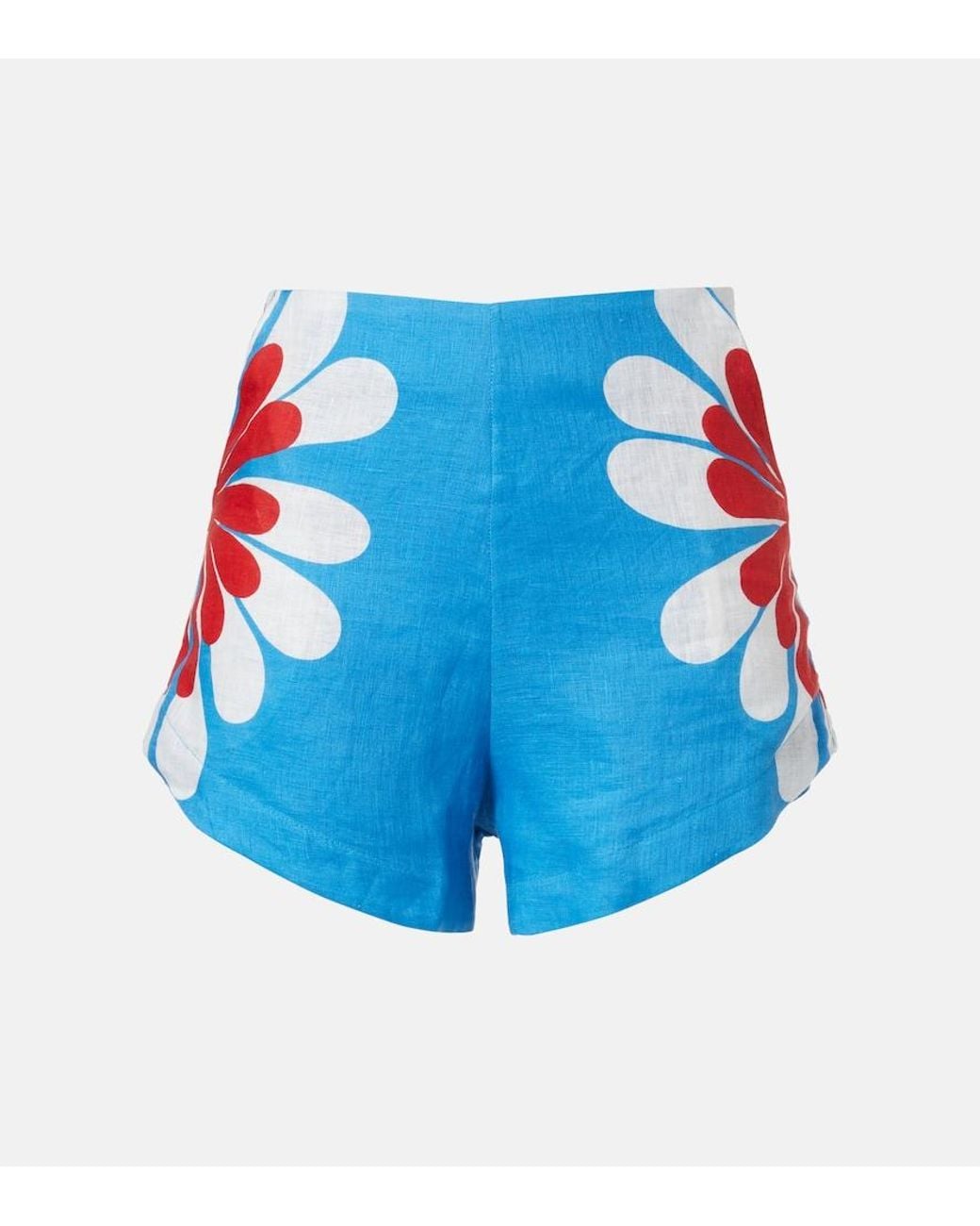 Cala De La Cruz Blue Bahamas Linen Shorts
